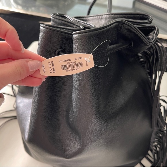 Victoria Secret Fringe Black Backpack Brand New with Tags - Picture 6 of 8